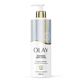 Olay Collagen Peptide Restoring Body Lotion, 24HR Moisturising Cream Body Skin Care, Improves Elasticity, Collagen Peptide Vitamin B3 and Glycerin, Visibly Moisturised Skin, No Greasy Residue, 500ml