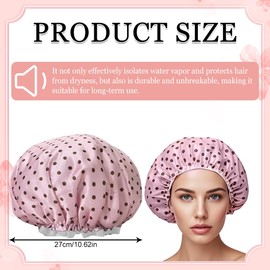 Duschhaube Badekappe Damen,2 Stück,wiederverwendbar,Wasserdicht Duschhaube Elastisch Bad Kappe,Kappe Elastisch Haarhaube für Frauen, Mädchen, Dusche, Spa, Salon