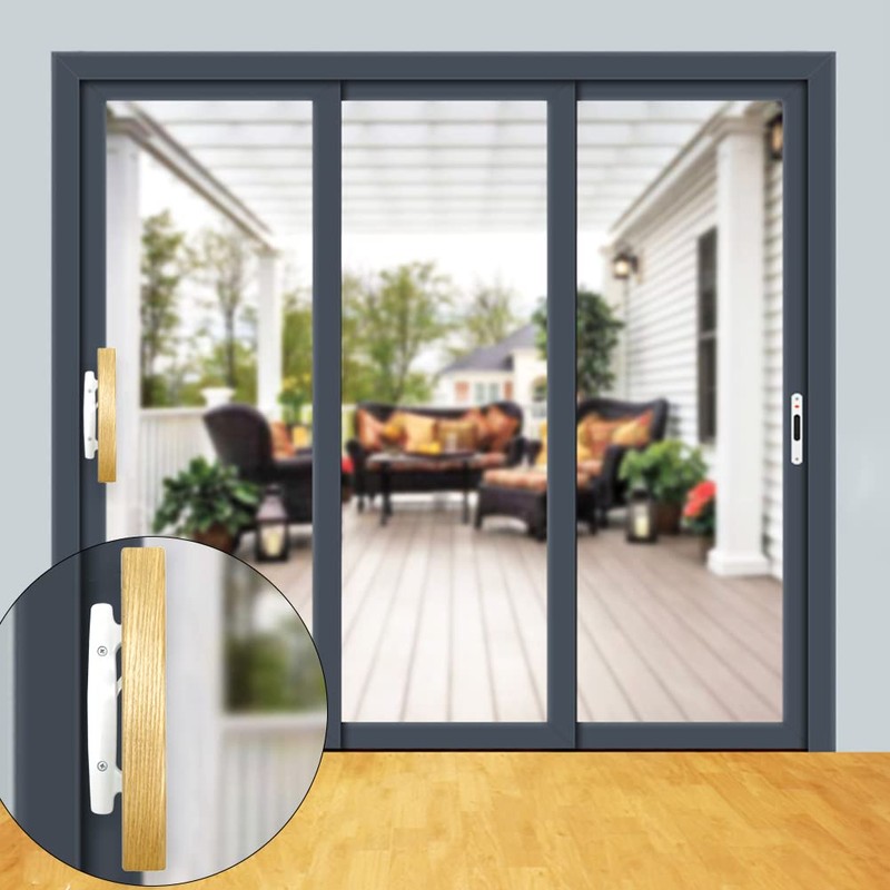 ALLYWASAI Patio Sliding Door Handle Set, Perfect Replacement Mortise Style