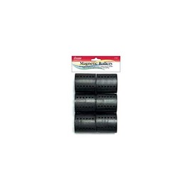 Annie Magnetic Rollers 6 Count Black 2 1/2" #1360
