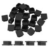 PATIKIL 1-1/2 Inch Plastic Tubing End Caps, 30 Pcs Square