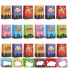 Worlly 24pcs Hero Party Favors Bags and 24Pcs Name Stickers Set, Hero Goodie Candy Bag Gift Bags with Handle, Comic Kraft Paper Bag for Birthday Party Supplies Boom Theme Birthday Decorations