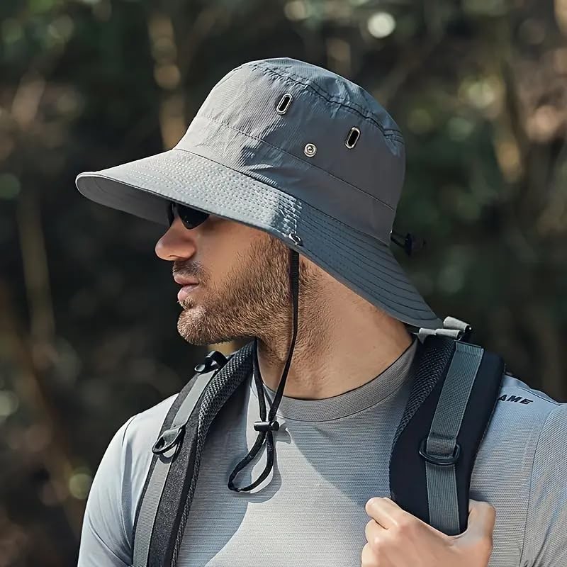 INOGIH Beach Sun Hat for Men UPF 50+ Wide Brim