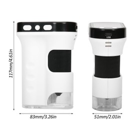 Portable Digital Microscope Rechargeable Pocket Microscope with 2.4-Inch LCD Screen Handheld Mini Microscope for Kids Biology Professional Magnifying Glasses Lenses Microscope Camera Educational Science Gift for Children