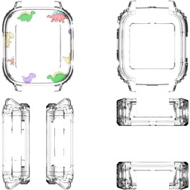 NTidea Screen Protector Case Compatible with Cosmo JrTrack 4 3 Smart Watch, Soft Color TPU Shockproof Cover Slim Guard Thin Bumper Shell Protector, Pattern A