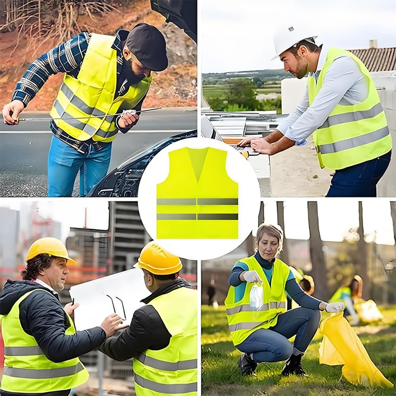 miaomiao High Visibility Vests Car Pack of 5 Reflective Safety