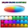 Smart LED Ceiling Light 30W, RGB + Adjustable White 2700K-6500K,