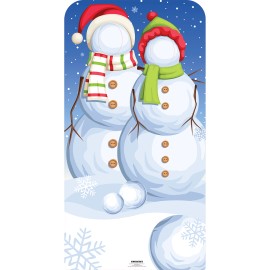 Wet Paint SC1157 Snowman Couple Stand in Cardboard Cutout Standee Standup
