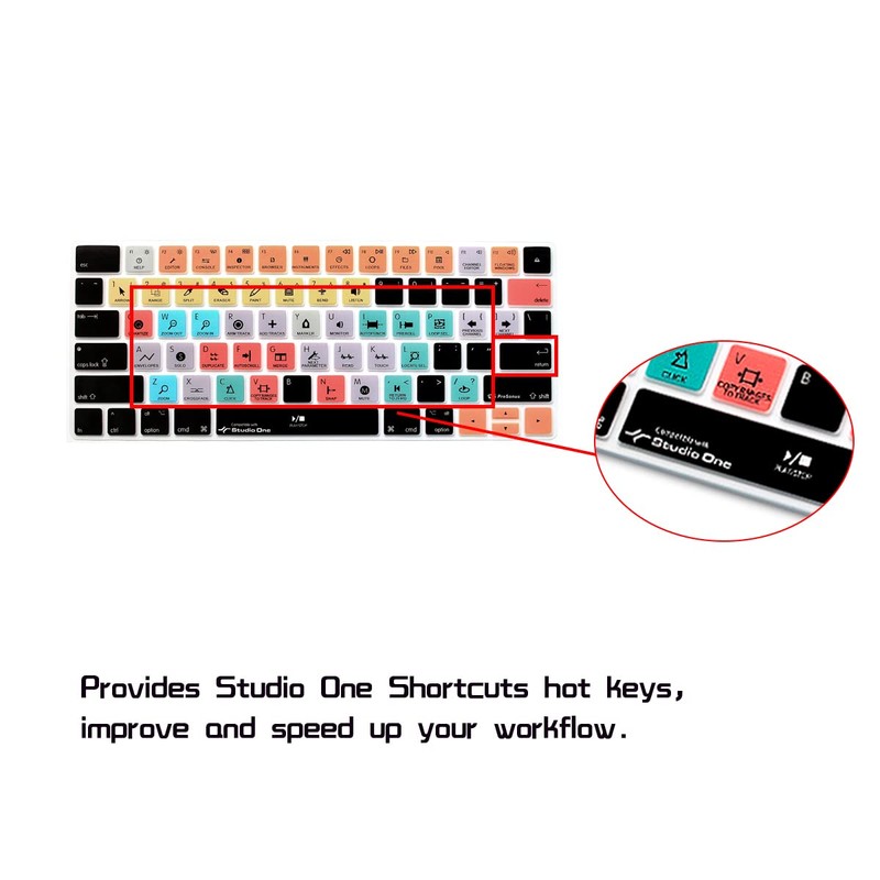 HRH Studio One Functional Shortcut Hotkey Keyboard Cover Silicone Skin
