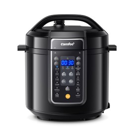 COMFEE’ 9-in-1 Electric Pressure Cooker, 14 Presets Instant Multi Slow Cooker Olla de Presion Non-Stick Pot Rice , Yogurt Maker, Sauté Steamer, Black , 6 Quarts