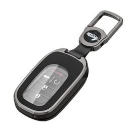for Honda Key Fob Cover with Keychain,Metal Shell Soft TPU Full Protection Key Case for Honda 2022 2023 2024 2025 Accord Civic HR-V CR-V Pilot Sport SI EX EX-L Touring Smart Remote Key Protector