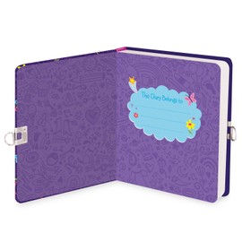 Peaceable Kingdom Secrets, Dreams and Wishes Glow in The Dark 6.25" Lock and Key, Lined Page Diary for Kids
