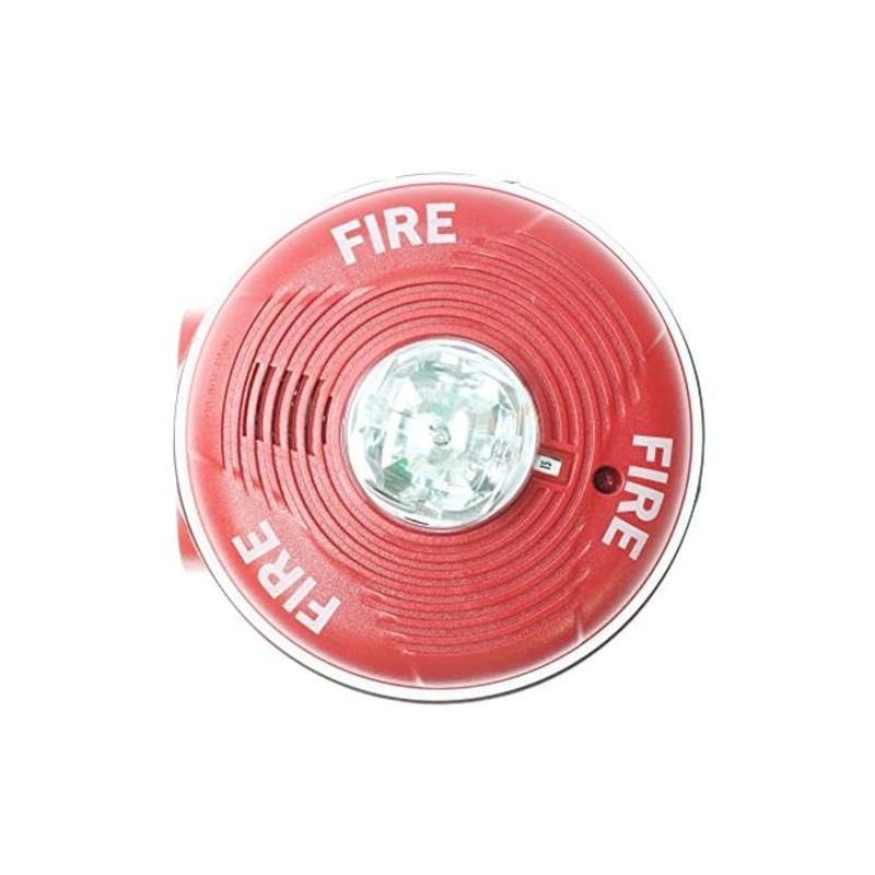 System Sensor PC2RK Ceiling-Mount Outdoor Horn Strobe W/Backbox, 12/24V, Red