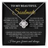 To My Beautiful Soulmate | Love Knot Necklace - Gift