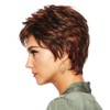 AUBWIG Short Wig Pixie Cut Charming Style Fluffy Wig Reddish