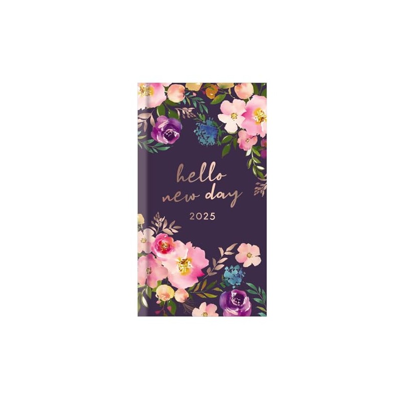2025 Hardcover Diary Slim Week to View Planner Stylish Navy