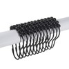Ulable 24 Pack Shower Curtain Hooks Rings Roller Balls Shower