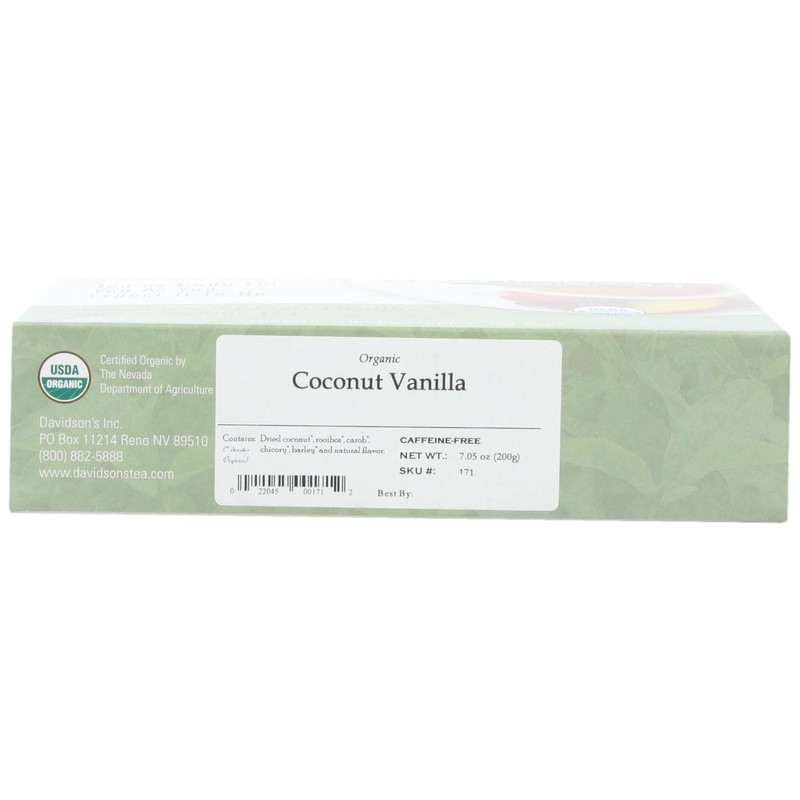 Davidson's Organics, Coconut Vanilla, 100-count Unwrapped Tea Bags