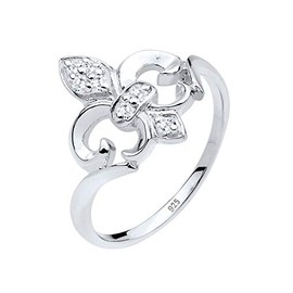 Elli 0606721213 _54 Women's Ring 925 Sterling Silver / White Zirconia Crystal 0611292913 white