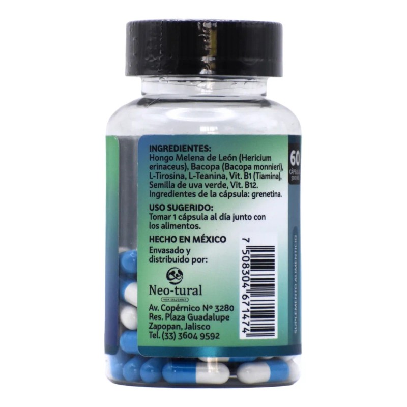 Neuro Focus Lions Mane (melena De Leon) 60 Cáps 500