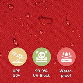 Abba Patio 9FT Lyon Outdoor Patio Umbrella Replacement Canopy, 8 Sturdy Ribs UV Protection Waterproof for Garden Deck Backyard Pool,Only Umbrella Replacement Canopy,Dark Red