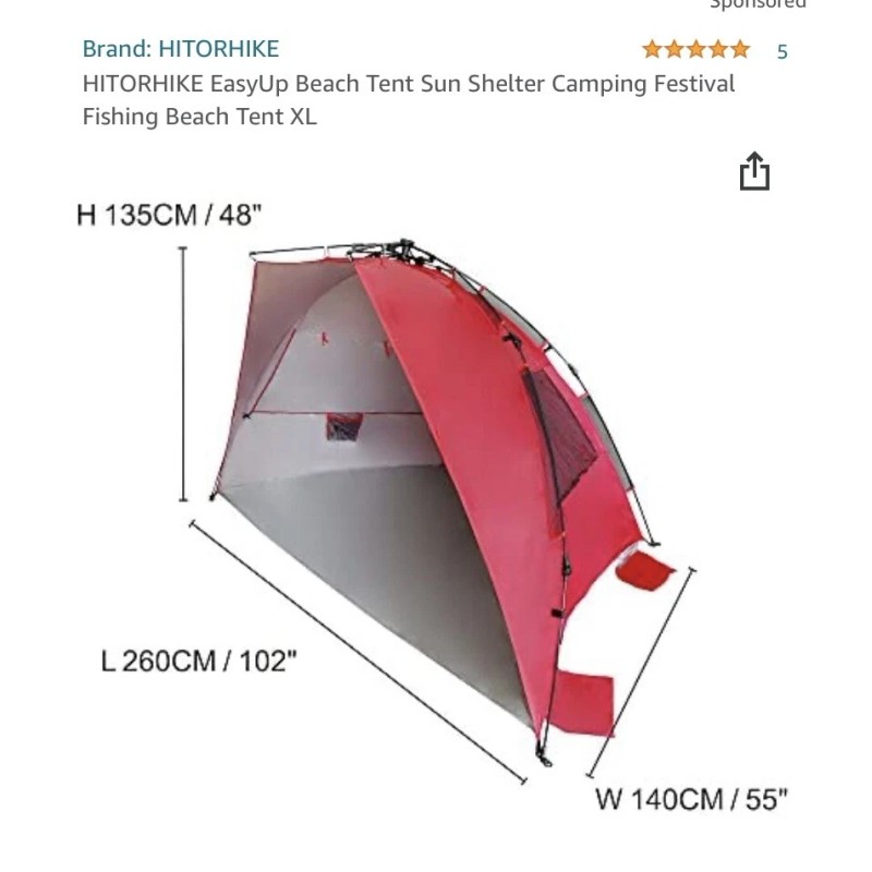 Hitorhike Easy Up Beach Tent