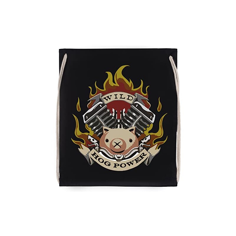 Vendax Hog Power Black Gym Bag with Drawstring Black Drawstring