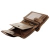 BAGAN 020792 Women's Purse Genuine Leather Brown, brown, Einheitsgröße