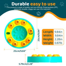 jovani Dog Slow Feeder Interactive Puzzle Slow Bowl for Small/Medium/Larger Dogs Puppy Maze Treat Dispenser Aggressive Chewers Beed Interactive Indoor Food Feeding Pet Supplies Birthday Fun Gift