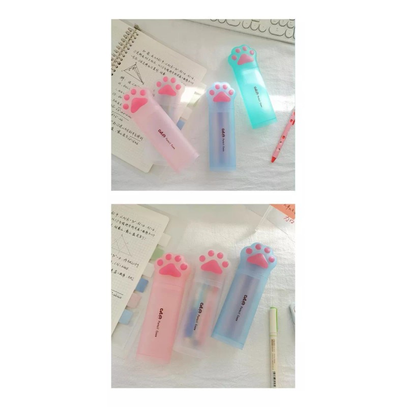 LAXIA Lapicera Estuche Patita De Gato Kawaii Color Mixtos Escolar