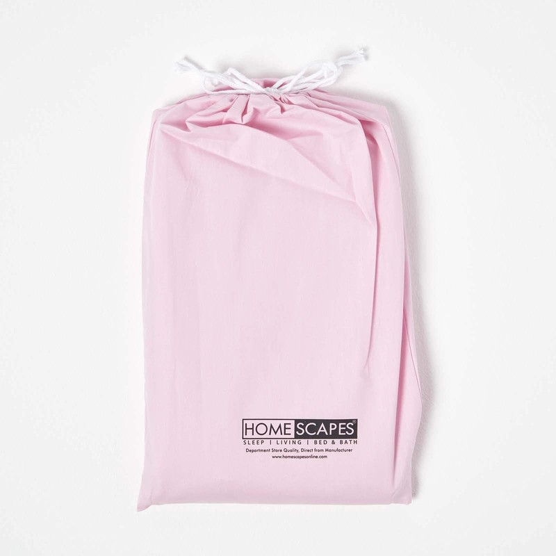HOMESCAPES Pink Cot Bed Fitted Sheets 70 x 140 cm