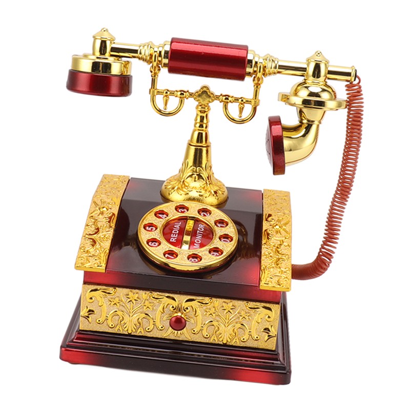 Dial Telephone Shaped Music Box Exquisite Retro Music Jewelry Box