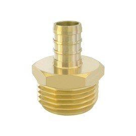 Hooshing 1/2" Pex to 3/4" GHT Male Brass Garden Hose Connector Fittings for Outdoor Water Hose Pex Tubing