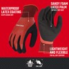 Radians Craftsman Sandy Foam Latex Waterproof Grip Glove (Large), Red