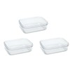 Lustroware Airtight Food Storage Container Set of 3, Micro Clear