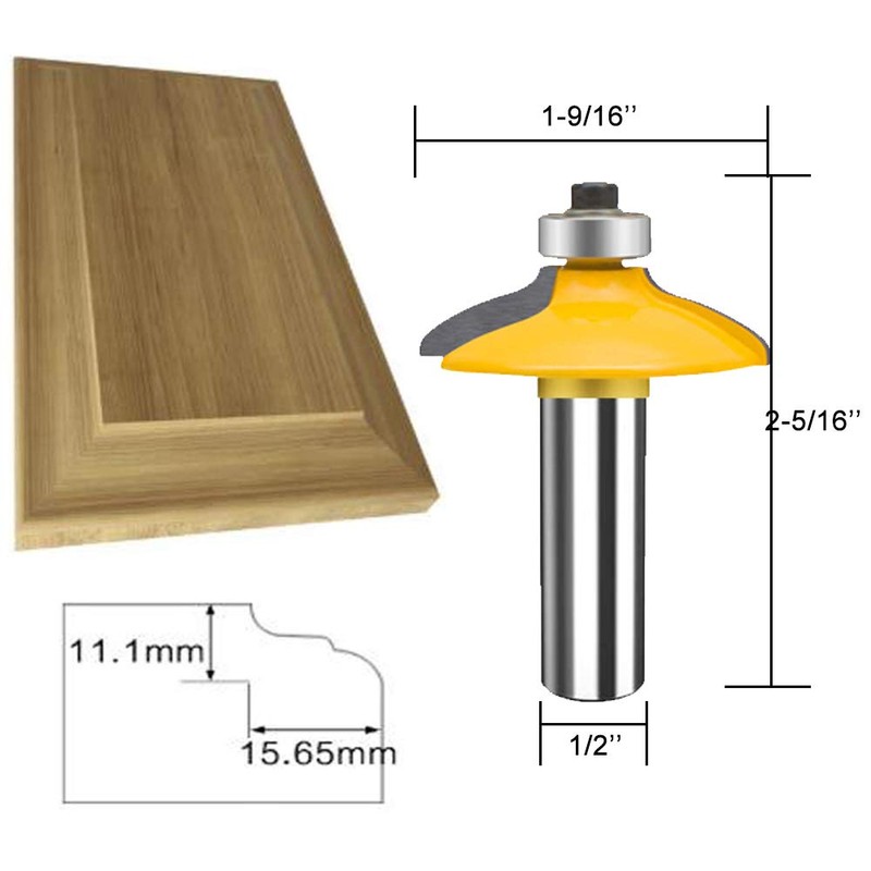 TAIWAIN Router Bit 12Inch Shank Classical Door and Drawer Front