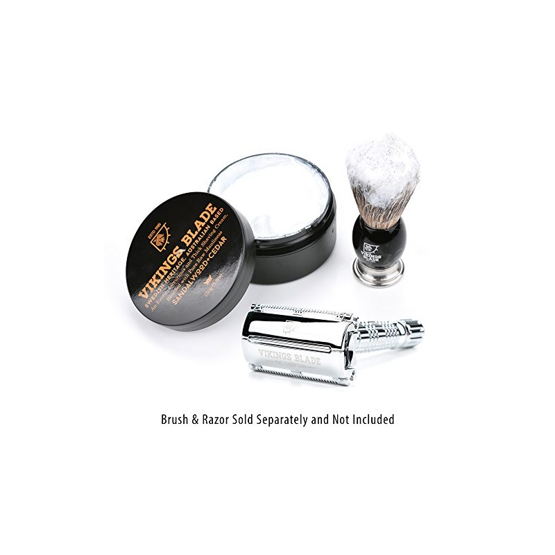 VIKINGS BLADE Luxury Shaving Cream, Sandalwood & Western Red Cedar,