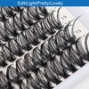 Bransfy False Eyelashes Clusters 280pcs DIY Eyelash Extension D Curl