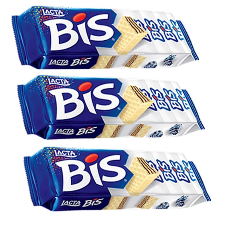 Lacta - Bis - White Chocolate Wafer - 4.44 Oz
