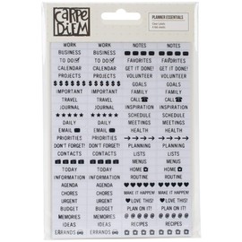 Simple Stories Carpe Diem Planner Essentials Clear Labels, Transparent