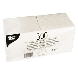 PAPSTAR Servietten, 330 x 330 mm, 1lagig, weiÃ 12391