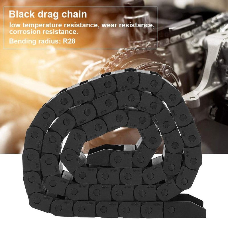 1m R18 Cable Drag Chain Black Nylon Wire Carrier CNC