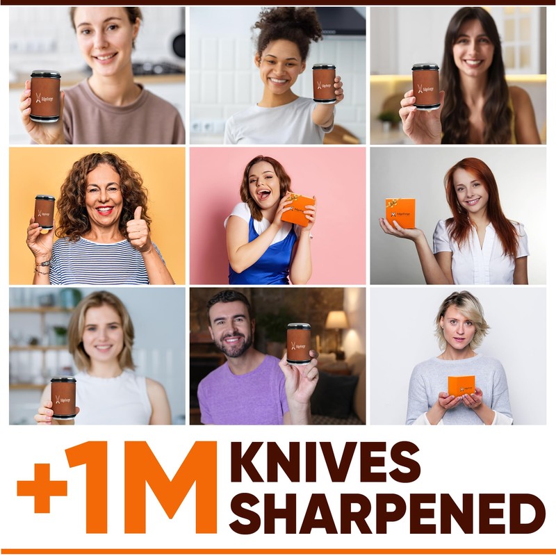 Knife Sharpener – Rolling Knife Sharpener Kit with Diamond Disc