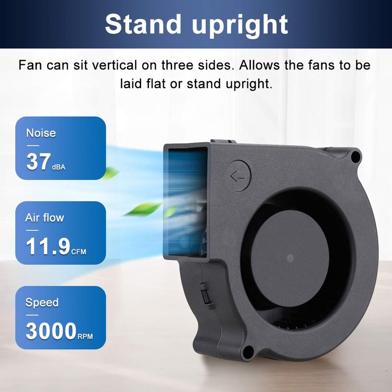 Wathai DC Centrifugal Fan 12V 75mm x 30mm Brushless Cooling