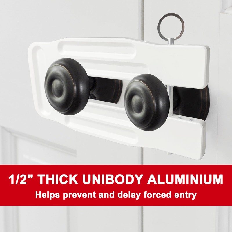 French Door Lock Childproof | Adjustable Double Door Reinforcement Lock