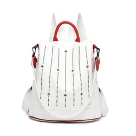 BUKESIYI CCJP78209 Women's Backpack, Mini Backpack, Pochette, Large Capacity, Waterproof, Rucksack Backpack for Women, PU Leather, white (off-white)