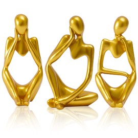 GBKDQQ Sculpture Decoration, Thinking Statue Decorative Figures, Living Room Decoration, Sculptures Decoration, Gold, Modern Abstract Art for Home Decoration, Living Room, Office