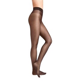Wolford Women Satin Touch 20 Tights (3 units), Ladies hosiery,transparent,sheer,translucent,shimmering,7212 nearly black,L