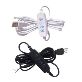 DC5V LED Dimmer Extension Cord USB-Port Power Supply Cable Dimming Controller For LED Lights Ribbon Lights Tape Lights Dimming Color-matching Extension Cable For Led Light Chips