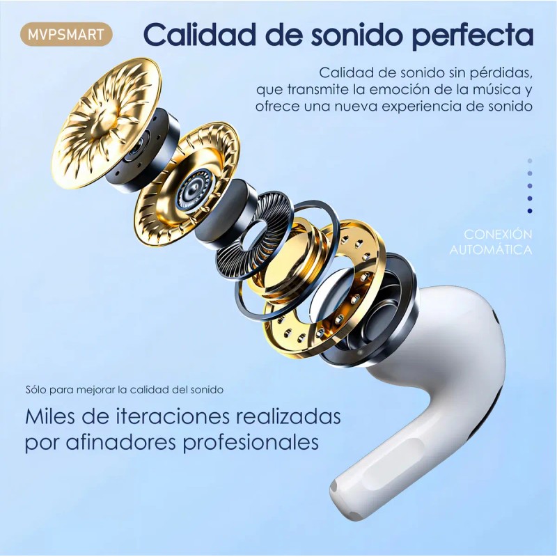 Auricular Inalámbrico Mvpsmart Wireless Headset R60s Bluetooth Color Blanco